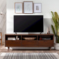 Mobile TV Middlebrook Alby in legno massello, 70 pollici, stile metà secolo