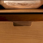 Mobile TV Middlebrook Alby in legno massello, 70 pollici, stile metà secolo