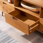 Mobile TV Middlebrook Alby in legno massello, 70 pollici, stile metà secolo