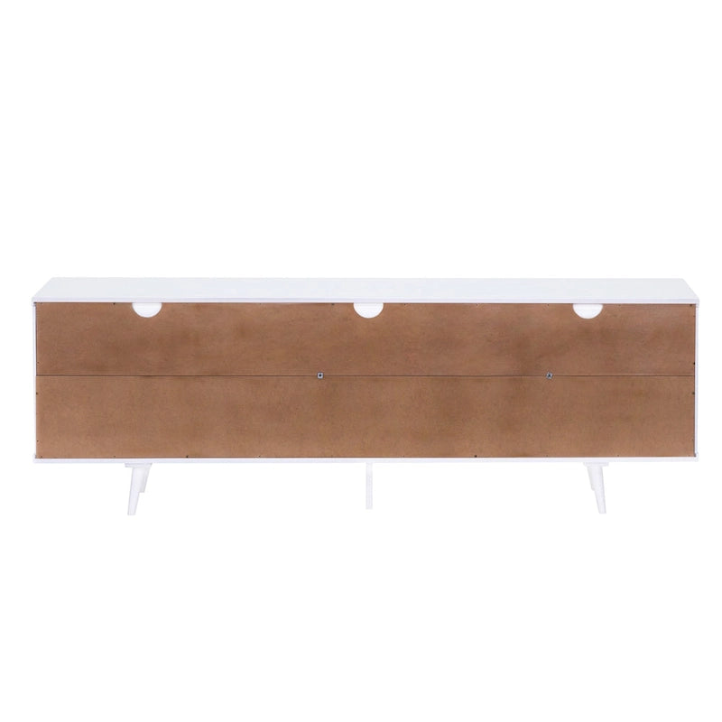 Mobile TV Middlebrook Alby in legno massello, 70 pollici, stile metà secolo