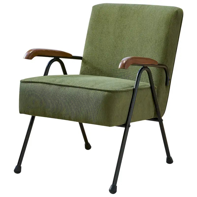 Sedia d'Appoggio Moderna Verde a Schienale Alto 20 Imbottita con Gambe in Metallo