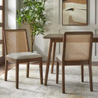  Newington Solid Wood Cane Dining Chairs (Set of 2)