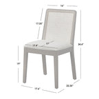 Sedie da pranzo Newington in legno massello con canna (set da 2)
