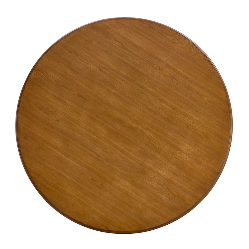  Round Wood Bar Table with Metal Base - 46.85 W x 46.85 D x 36 H