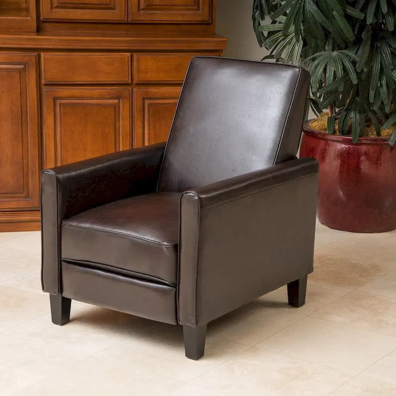 Poltrona reclinabile Darvis Black in similpelle di