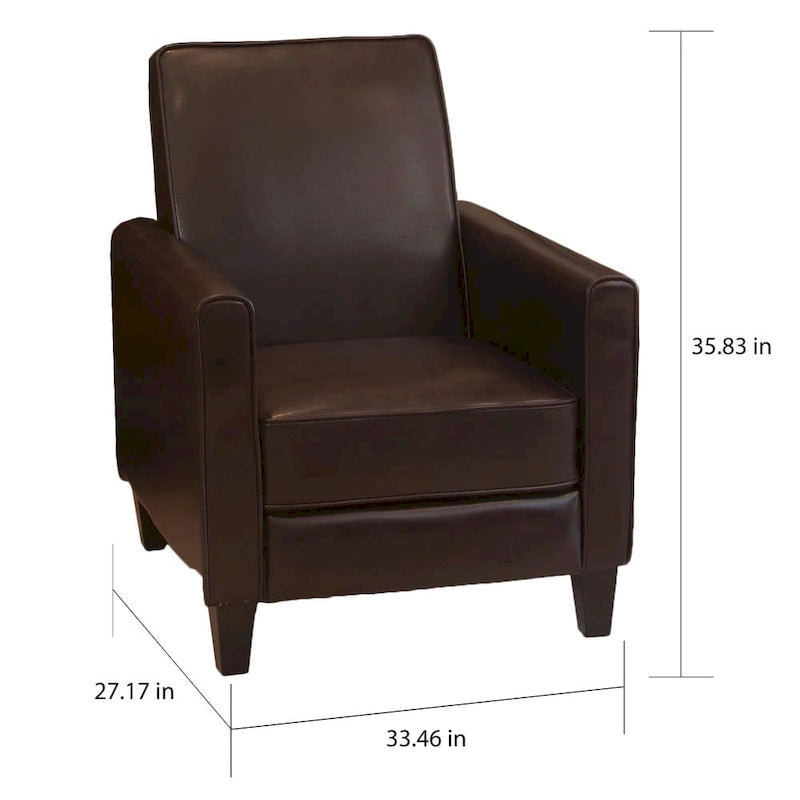 Poltrona reclinabile Darvis Black in similpelle di