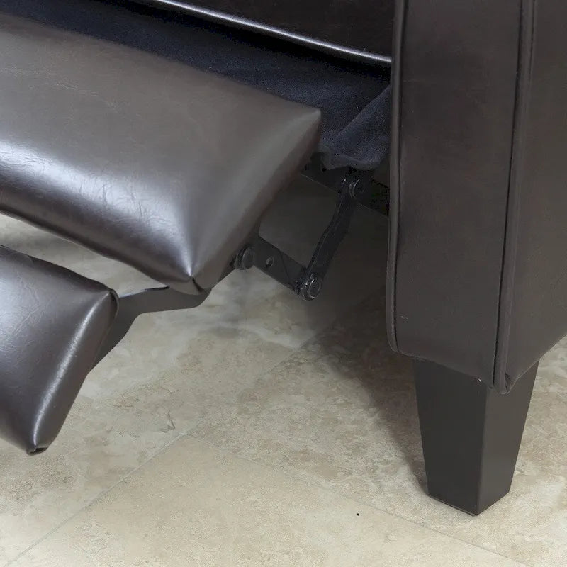 Poltrona reclinabile Darvis Black in similpelle di