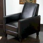 Poltrona reclinabile Darvis Black in similpelle di