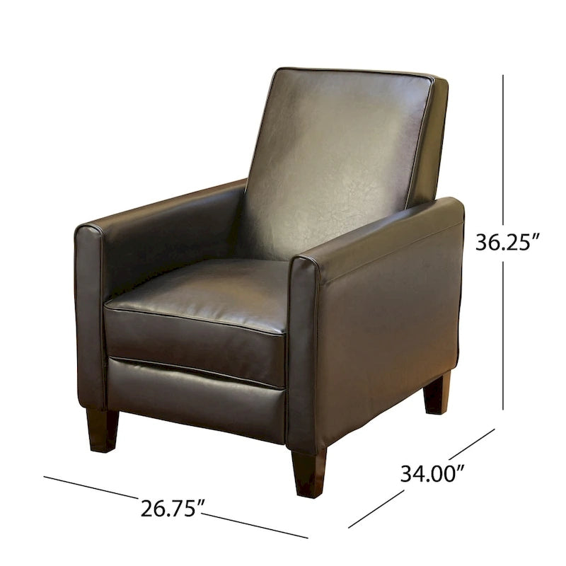 Poltrona reclinabile Darvis Black in similpelle di