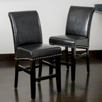 Lisette 41-inch Leather Counter Stool (Set of 2) by 