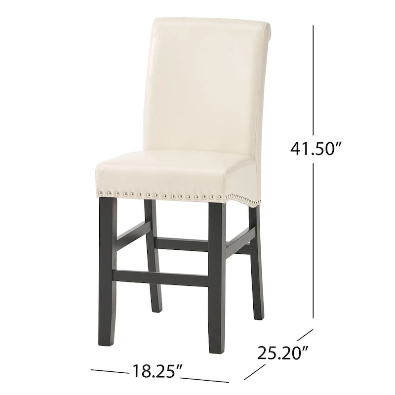Sgabello da bancone in pelle Lisette da 41 pollici (set da 2) di