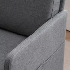 Poltrona di design rivestita in lino