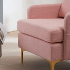 Poltrona di design rivestita in lino