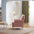 Poltrona di design rivestita in lino