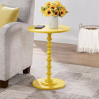 Tavolino rotondo con gambe tornite Palm Beach