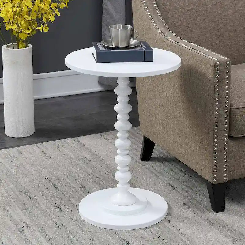 Tavolino rotondo con gambe tornite Palm Beach