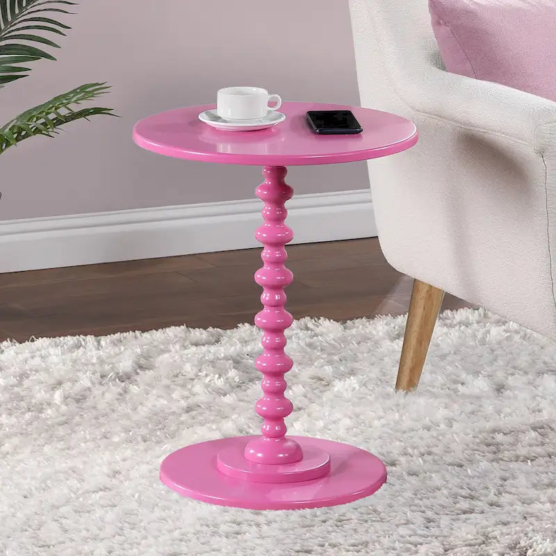 Tavolino rotondo con gambe tornite Palm Beach
