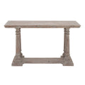 Wooden Console Table with Distressed Accents - Light Brown -  - 18Wx52Lx30H