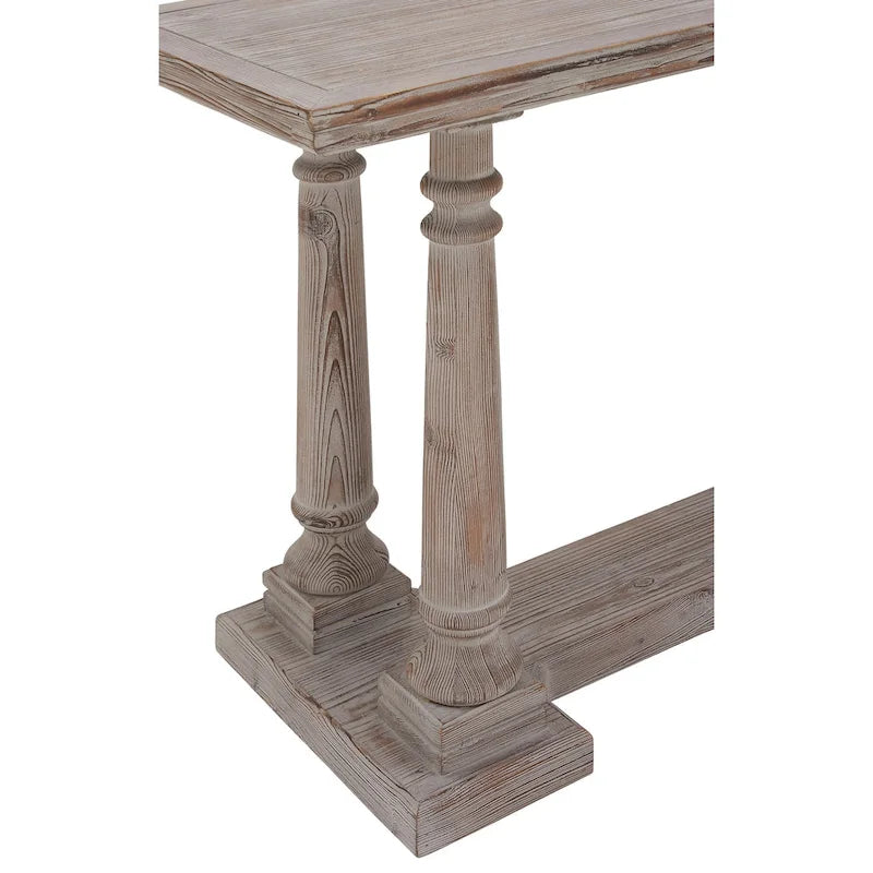 Consolle in legno con finiture effetto invecchiato - Marrone chiaro -  - 18Px52Lx30H