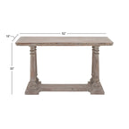 Consolle in legno con finiture effetto invecchiato - Marrone chiaro -  - 18Px52Lx30H