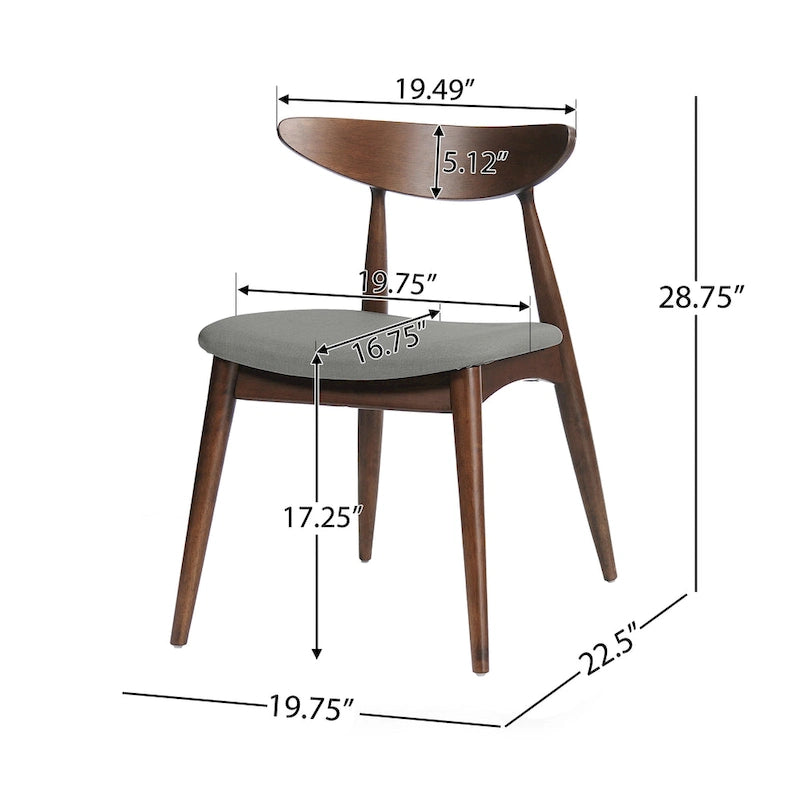 Sedie da pranzo Barron Mid-Century Modern (Set di 2) di - 22,50 L x 19,75 P x 28,75 A