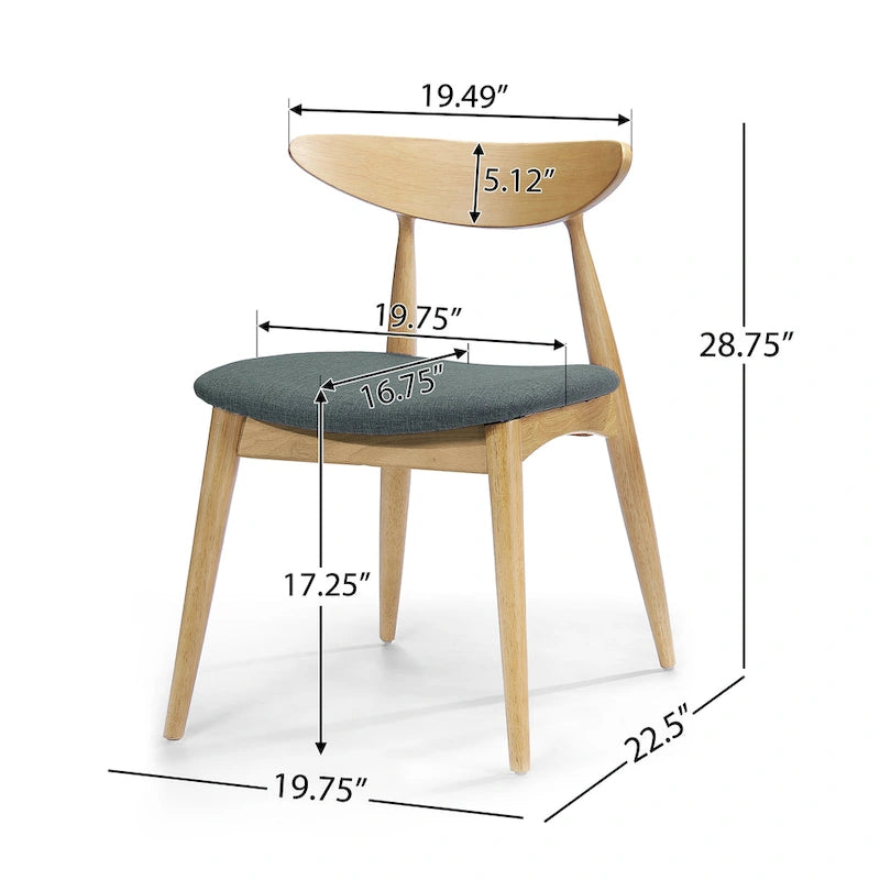 Sedie da pranzo Barron Mid-Century Modern (Set di 2) di - 22,50 L x 19,75 P x 28,75 A