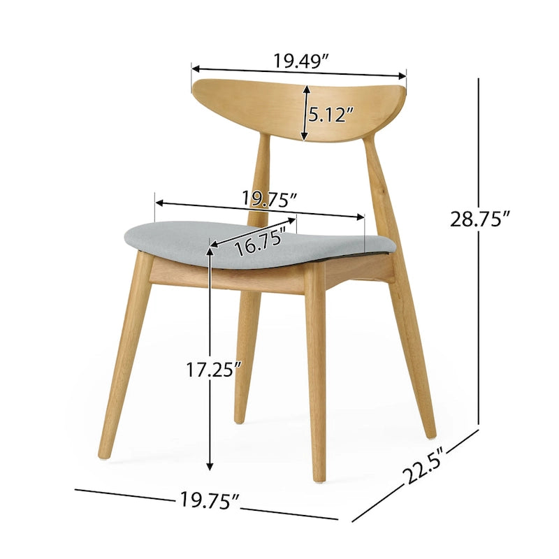 Sedie da pranzo Barron Mid-Century Modern (Set di 2) di - 22,50 L x 19,75 P x 28,75 A