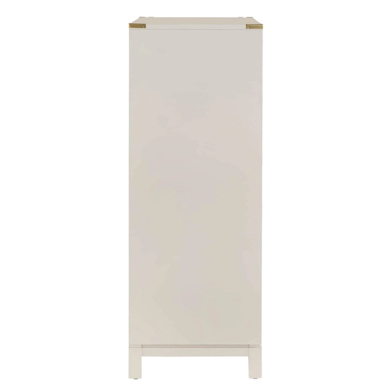 Cassettiera a 5 cassetti Kedric con accenti dorati di