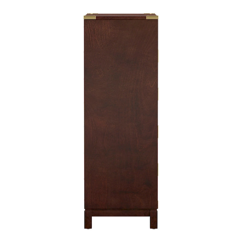 Cassettiera a 5 cassetti Kedric con accenti dorati di