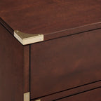 Cassettiera a 5 cassetti Kedric con accenti dorati di
