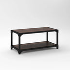 Davee Set da 3 tavolini da caffè in legno e metallo con ripiano - 40x20x18 e 20x20x20 e 20x20x20