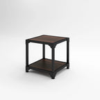 Davee Set da 3 tavolini da caffè in legno e metallo con ripiano - 40x20x18 e 20x20x20 e 20x20x20
