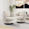 Sedia girevole a botte moderna imbottita (set da 2)