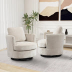 Sedia girevole a botte moderna imbottita (set da 2)