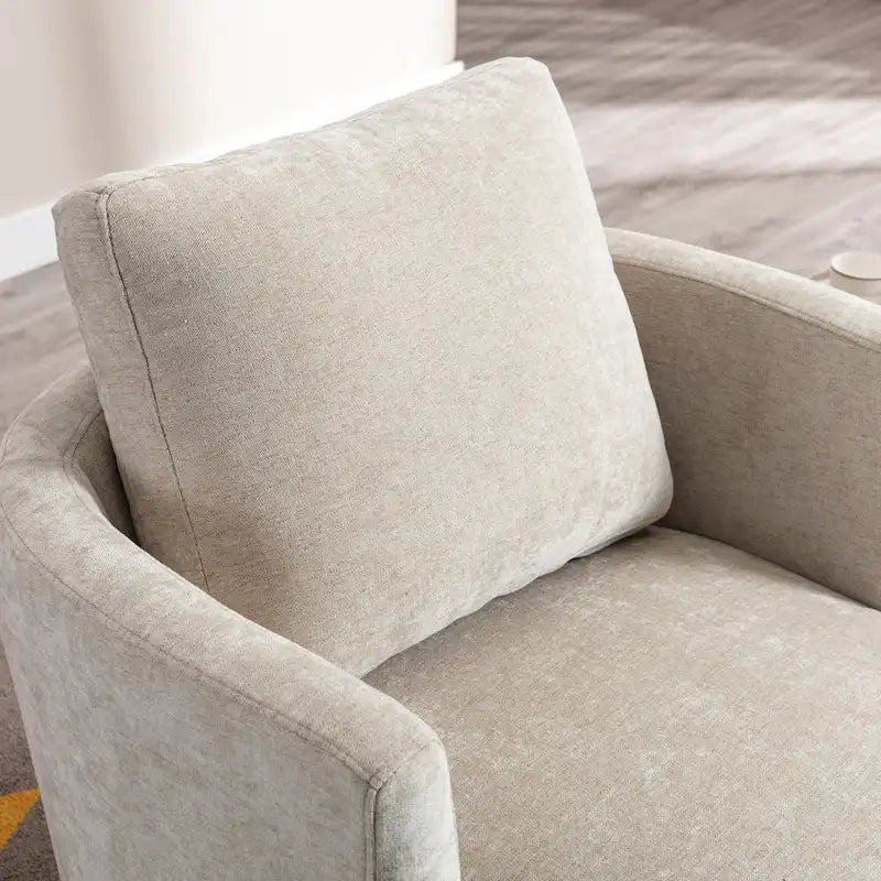 Sedia girevole a botte moderna imbottita (set da 2)