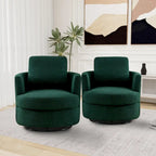 Sedia girevole a botte moderna imbottita (set da 2)