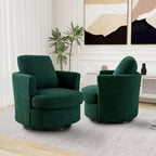 Sedia girevole a botte moderna imbottita (set da 2)