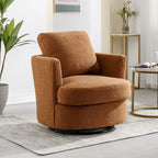 Sedia girevole a botte moderna imbottita (set da 2)