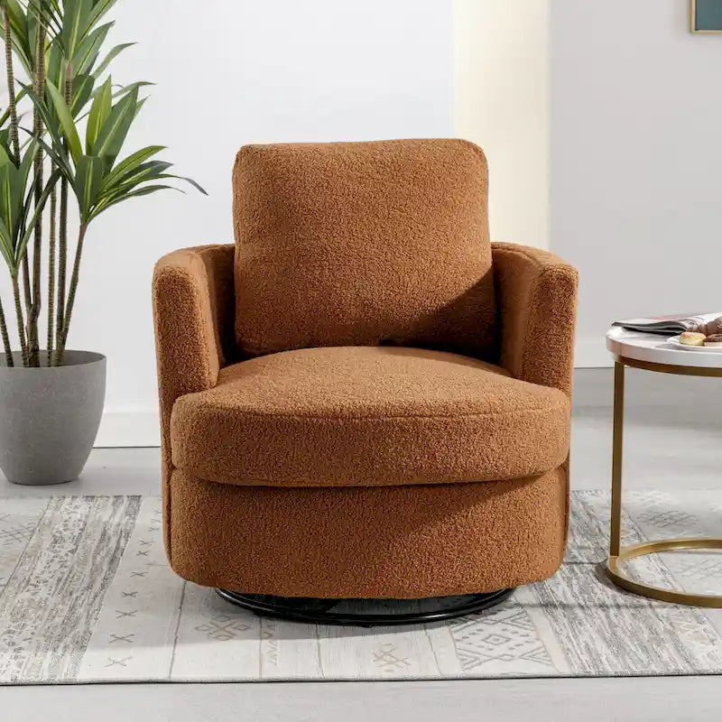 Sedia girevole a botte moderna imbottita (set da 2)
