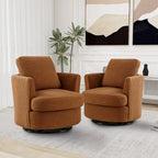 Sedia girevole a botte moderna imbottita (set da 2)