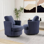 Sedia girevole a botte moderna imbottita (set da 2)