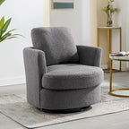 Sedia girevole a botte moderna imbottita (set da 2)