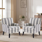 Poltrone reclinabili con borchie, set da 2