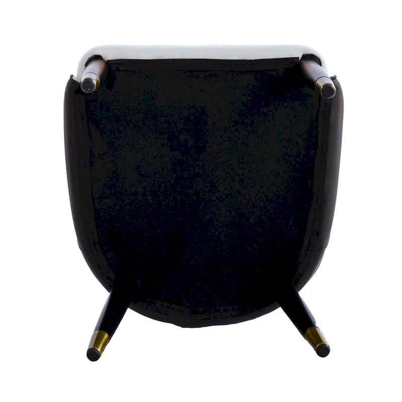 Set di 2 sedie da pranzo moderne imbottite in pelle PU