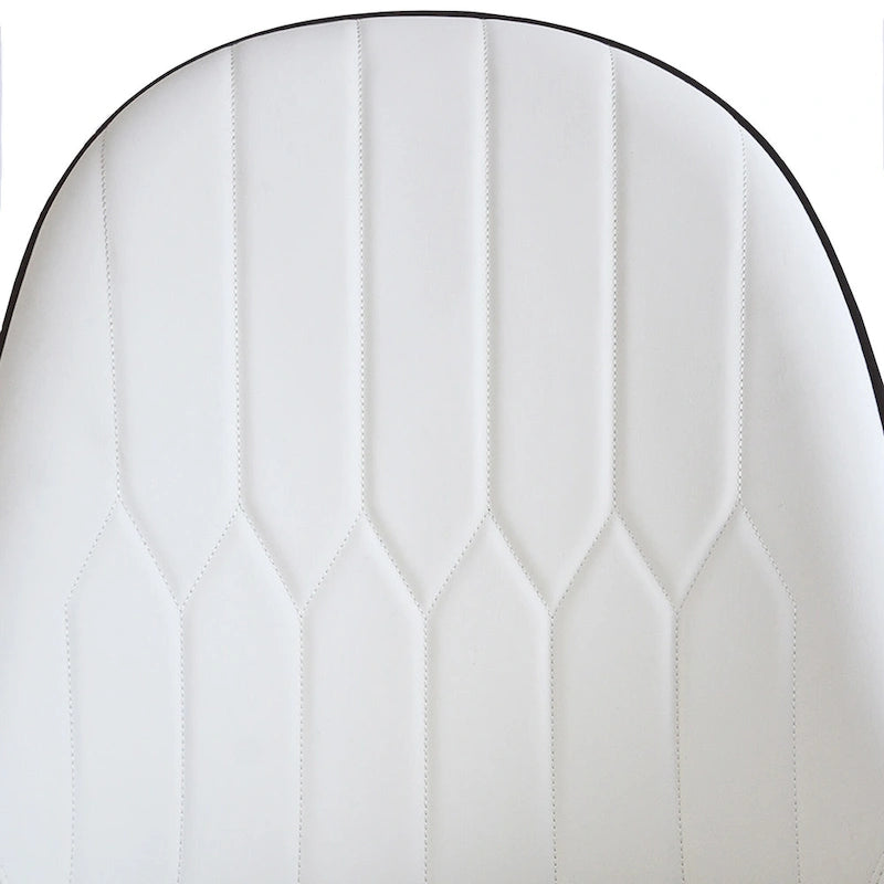 Set di 2 sedie da pranzo moderne imbottite in pelle PU