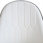 Set di 2 sedie da pranzo moderne imbottite in pelle PU