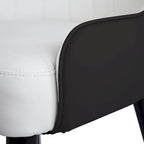 Set di 2 sedie da pranzo moderne imbottite in pelle PU