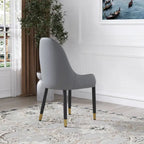 Set di 2 sedie da pranzo moderne imbottite in pelle PU