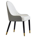 Set di 2 sedie da pranzo moderne imbottite in pelle PU