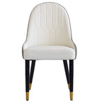 Set di 2 sedie da pranzo moderne imbottite in pelle PU